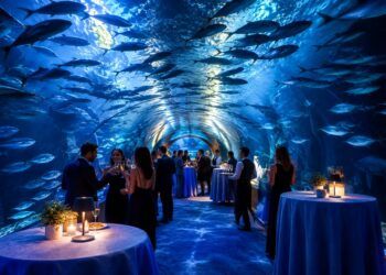 El Oceanogràfic de Valencia prepara una cena con bodega muy especial: cóctel entre tiburones y velada en el único restaurante submarino de la ciudad