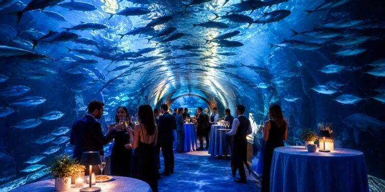 El Oceanogràfic de Valencia prepara una cena con bodega muy especial: cóctel entre tiburones y velada en el único restaurante submarino de la ciudad