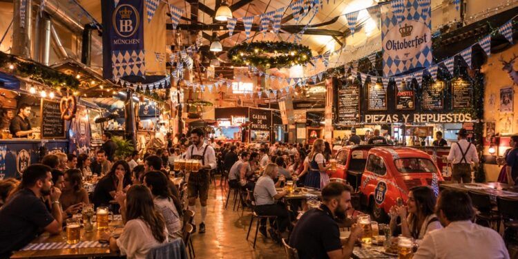 La Oktoberfest de Valencia se traslada al Garaje Foodie con gastronomía bávara, cerveza alemana, música tirolesa, juegos y ambiente festivo