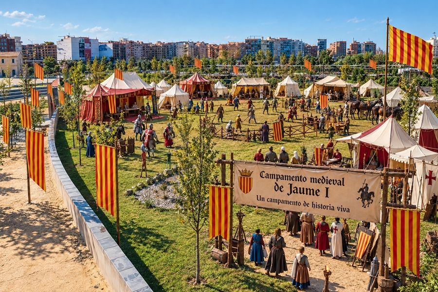 Un gran campamento medieval recreará el mundo de Jaume I en el Parc Central de Valencia para viajar al s. XIII sin salir de la ciudad