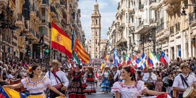 Valencia reunirá a más de 7.000 personas en un gran desfile por el Día de la Hispanidad con 37 grupos folclóricos y 21 países