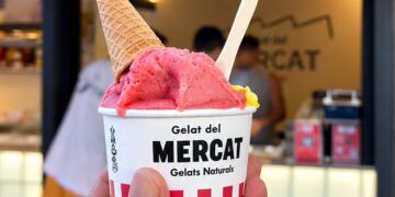 Imagen de un helado de Gelat del Mercat.