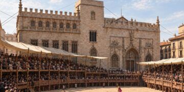 La tragedia taurina de Valencia en 1743, cuando una almena de la Lonja cayó sobre el público de una corrida de toros
